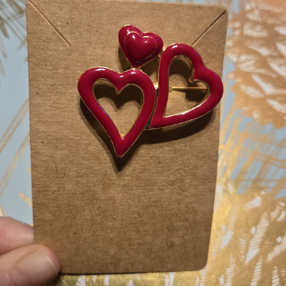 Three Hearts Pin